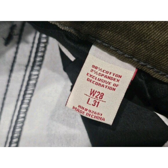 Cote De Nuits Mens 28x30 Camo Jeans Designer Sequin Patches Cargo Haute Couture - Picture 16 of 16